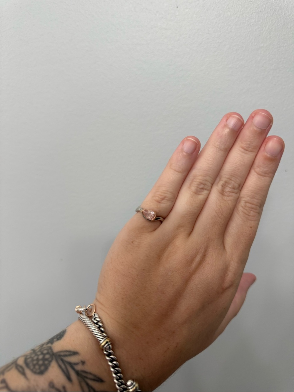 Sette Coquette Pinky Ring (1.0 Pink Lab Pear Diamond)